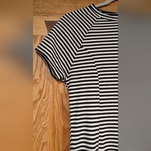 Black and White Striped Dress